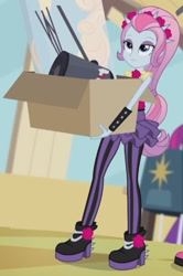 Size: 309x465 | Tagged: safe, screencap, mystery mint, pixel pizazz, violet blurr, equestria girls, g4, photo finished, cropped