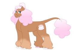 Size: 1280x854 | Tagged: safe, artist:itstechtock, oc, oc only, oc:raspberry macchiato, earth pony, pony, female, magical lesbian spawn, mare, offspring, parent:minty mocha, parent:raspberry latte, parents:raspberrymocha, simple background, solo, white background