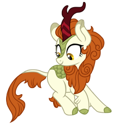 Size: 2340x2531 | Tagged: safe, artist:third uncle, autumn blaze, kirin, g4, sounds of silence, awwtumn blaze, cute, female, high res, mare, pose, simple background, smiling, solo, transparent background, vector