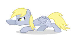Size: 3600x2000 | Tagged: safe, artist:the smiling pony, derpy hooves, pegasus, pony, g4, .svg available, frown, high res, pointing, side view, simple background, solo, spread wings, squint, svg, transparent background, vector, wings