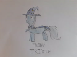 Size: 3264x2448 | Tagged: safe, artist:lunarrainbow, trixie, g4, cape, clothes, hat, high res, traditional art, trixie's cape, trixie's hat