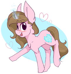 Size: 2407x2491 | Tagged: safe, artist:cookietasticx3, oc, oc only, pony, unicorn, blushing, chest fluff, ear fluff, glowing horn, heart, high res, horn, open mouth, raised hoof, simple background, solo, transparent background, unicorn oc