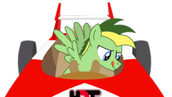 Size: 1494x840 | Tagged: safe, artist:didgereethebrony, oc, oc only, oc:didgeree, pegasus, pony, base used, car, cart, holden dealer team, peter brock, racecar, retro livery, simple background, solo, trace, transparent background