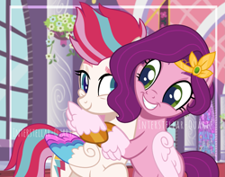 Size: 1933x1523 | Tagged: safe, artist:interstellar-quartz, pipp petals, zipp storm, pegasus, pony, g5, adorapipp, cute, diadem, duo, female, hug, jewelry, mare, regalia, royal sisters (g5), sibling love, siblings, sisterly love, sisters