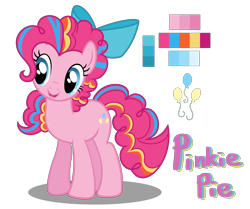 Size: 3152x2636 | Tagged: safe, artist:sarasdream04, pinkie pie, earth pony, pony, g4, bow, hair bow, high res, reference sheet, simple background, solo, transparent background