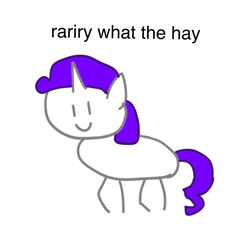 Size: 1280x1280 | Tagged: safe, anonymous artist, rarity, g4, 1000 hours in ms paint, in a nutshell, stylistic suck