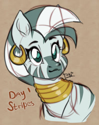 Size: 1280x1618 | Tagged: safe, artist:pledus, zecora, pony, zebra, g4, bust, colored pupils, cute, februpony, female, solo, zecorable