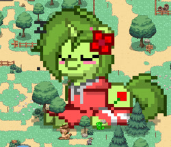 Size: 444x383 | Tagged: safe, artist:inflationvideo, oc, pony, pony town, giant pony, macro, pixel art, sleepy town