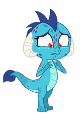 Size: 600x900 | Tagged: safe, artist:queencold, princess ember, dragon, g4, adorable distress, baby dragon, baby ember, cute, dragoness, embarrassed, emberbetes, female, hatchling, molting, open mouth, simple background, solo, transparent background, younger