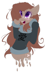 Size: 1964x3000 | Tagged: safe, artist:mediasmile666, oc, oc only, pony, clothes, female, freckles, mare, simple background, solo, sweater, transparent background