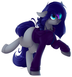 Size: 2373x2528 | Tagged: safe, artist:mediasmile666, oc, oc only, pony, female, floppy ears, high res, jewelry, mare, necklace, raised hoof, raised leg, simple background, solo, transparent background