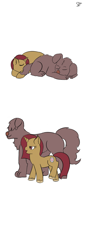Size: 780x2240 | Tagged: safe, artist:schumette14, oc, oc:corindonna, oc:sam, diamond dog, pony, unicorn, adopted, next generation, story in the source, story included