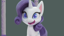 Size: 1920x1080 | Tagged: safe, screencap, rarity, pony, g4.5, my little pony: stop motion short, rarity's paintful pony portrait, female, mare, solo, stop motion