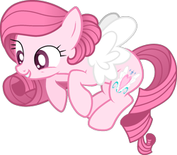 Size: 1335x1177 | Tagged: safe, artist:muhammad yunus, oc, oc only, oc:annisa trihapsari, earth pony, pony, base used, earth pony oc, female, grin, happy, mare, not rarity, pink body, pink hair, simple background, smiling, solo, transparent background, vector