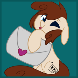 Size: 2000x2000 | Tagged: oc name needed, safe, oc, oc only, pony, envelope, high res, mascot, my little konwent, pony congress, solo