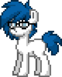 Size: 300x375 | Tagged: safe, artist:switcharoo, oc, oc only, oc:switcharoo, earth pony, pony, pony town, earth pony oc, glasses, simple background, solo, transparent background