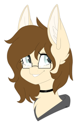 Size: 2523x4000 | Tagged: safe, artist:melodytheartpony, oc, earth pony, pony, bust, clothes, cute, female, gift art, glasses, portrait, smiling, solo, sweater