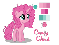 Size: 2156x1632 | Tagged: safe, artist:sarasdream04, oc, oc only, oc:candy cloud, pony, unicorn, female, magical lesbian spawn, not pinkie pie, offspring, parent:fluttershy, parent:pinkie pie, parents:flutterpie, simple background, solo, transparent background