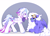 Size: 3700x2700 | Tagged: safe, artist:avroras_world, oc, oc only, oc:aurora thunderlight, pegasus, pony, cute, duo, female, flower, happy, high res, mare, pegasus oc, smiling, wings