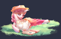 Size: 860x552 | Tagged: safe, artist:drdepper, oc, oc only, pony, unicorn, book, solo