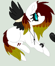 Size: 186x221 | Tagged: safe, artist:dramaostrich, oc, oc only, oc:cleancut, pegasus, pony, animated, bandage, bandaged wing, black sclera, female, gif, jewelry, knife, missing cutie mark, necklace, pagedoll, pixel art, simple background, solo, spiked wristband, sprite, wings, wristband