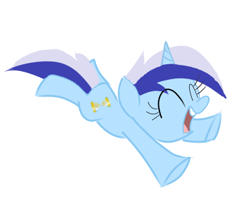 Size: 370x321 | Tagged: safe, artist:dental_crumbs, minuette, pony, unicorn, g4, cute, female, filly, filly minuette, laughing, solo