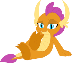 Size: 3548x3126 | Tagged: safe, artist:porygon2z, smolder, dragon, father knows beast, g4, dragoness, female, high res, simple background, solo, stupid sexy smolder, transparent background, vector