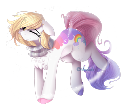 Size: 2633x2278 | Tagged: safe, artist:mediasmile666, oc, oc only, earth pony, pony, chest fluff, coat markings, colored hooves, female, floppy ears, high res, looking at you, mare, one eye closed, simple background, transparent background, wink