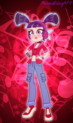 Size: 1264x2128 | Tagged: safe, artist:cookiechans2, artist:lumi-infinite64, artist:prismagalaxy514, human, equestria girls, g4, barely eqg related, base used, clothes, crossover, eyeshadow, hand on hip, headphones, makeup, musa, rainbow s.r.l, redesign, solo, winx, winx club, winxified