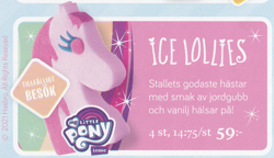 Size: 1882x1086 | Tagged: safe, official, food, ice cream, merchandise, swedish, translated in the description