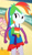Size: 881x1515 | Tagged: safe, screencap, rainbow dash, a photo booth story, equestria girls, g4, my little pony equestria girls: summertime shorts, belt, clothes, cropped, cutie mark, cutie mark on clothes, fall formal outfits, female, fingerless gloves, gloves, long gloves, sleeveless, smiling, solo