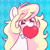 Size: 1932x1932 | Tagged: safe, artist:ninnydraws, oc, oc only, oc:ninny, pegasus, pony, biting, bowtie, bust, female, heart, solo