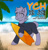 Size: 1440x1500 | Tagged: safe, artist:honeyapplecake, oc, earth pony, pegasus, pony, unicorn, beach, ocean, surfer, surfing