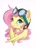 Size: 2066x2893 | Tagged: safe, artist:lailyren, fluttershy, pegasus, pony, g4, aviator goggles, aviator hat, blushing, bust, cute, ear fluff, female, goggles, hat, high res, mare, shyabetes, simple background, solo, wavy mouth, white background