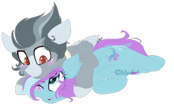 Size: 3000x1836 | Tagged: safe, artist:mediasmile666, oc, oc only, pony, blushing, duo, looking at each other, simple background, transparent background