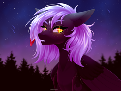 Size: 4000x3000 | Tagged: safe, artist:ohhoneybee, oc, oc only, oc:cloudy night, pegasus, pony, female, high res, mare, night, solo