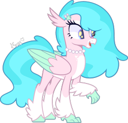 Size: 1543x1483 | Tagged: safe, artist:kurosawakuro, oc, oc only, classical hippogriff, hippogriff, base used, female, simple background, solo, transparent background, two toned wings, wings