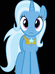 Size: 1280x1722 | Tagged: safe, artist:14oliverhedgehog, trixie, pony, unicorn, g4, black background, element of humility, female, looking at you, mare, simple background, solo