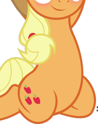 Size: 778x982 | Tagged: safe, artist:anime-equestria, edit, vector edit, applejack, earth pony, pony, g4, belly, cropped, female, kneeling, pictures of bellies, simple background, solo, transparent background, vector