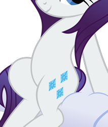Size: 2658x3124 | Tagged: safe, artist:abydos91, edit, vector edit, rarity, pony, unicorn, g4, belly, cropped, high res, pictures of bellies, pillow, rarity's day off, sexy, show accurate, simple background, sitting, smiling, solo, transparent background, vector, wet, wet mane, wet mane rarity