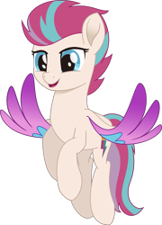 Size: 2083x2899 | Tagged: safe, artist:770418gyygy, zipp storm, pegasus, pony, g5, colored wings, female, flying, high res, mare, movie accurate, multicolored wings, open mouth, simple background, solo, transparent background, wings