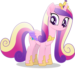 Size: 9666x8884 | Tagged: safe, artist:starcollider, princess cadance, alicorn, pony, g4, .svg available, absurd resolution, female, hoof shoes, jewelry, mare, movie accurate, regalia, show accurate, simple background, solo, transparent background, vector