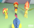 Size: 2353x1920 | Tagged: safe, artist:gradiusfanatic, flash sentry, sunset shimmer, alicorn, human, pegasus, pony, unicorn, equestria girls, g4, 3d, daydream shimmer, equestria girls ponified, female, human ponidox, male, ponified, self ponidox, ship:flashimmer, shipping, source filmmaker, stallion, straight, triality