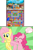 Size: 1117x1688 | Tagged: safe, fluttershy, pinkie pie, earth pony, pegasus, pony, g4, apple, approved, banana, blueberry, carrot, drink, drinking, flutterjuice, food, fruit, game, grapes, green apple, holding a pony, juice, juice box, juice jam, mobile game, reaction image, sipping, smiling, speech bubble, straw, strawberry, vegetables