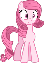 Size: 1141x1643 | Tagged: safe, artist:muhammad yunus, oc, oc only, oc:annisa trihapsari, earth pony, pony, g4, base used, earth pony oc, female, mare, not rarity, pink body, pink hair, simple background, solo, transparent background, vector, wat, wide eyes