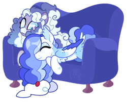 Size: 1280x1023 | Tagged: safe, artist:renhorse, oc, oc only, oc:cloud watcher, oc:cloudy cast, pegasus, pony, couch, female, mare, simple background, transparent background