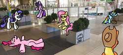 Size: 4000x1800 | Tagged: safe, artist:a-jaller, applejack, fluttershy, pinkie pie, rainbow dash, rarity, twilight sparkle, earth pony, pegasus, pony, unicorn, g4, irl, mane six, photo, ponies in real life, vomit, vomiting