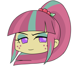 Size: 740x640 | Tagged: safe, alternate version, artist:batipin, part of a set, sour sweet, equestria girls, g4, head only, simple background, solo, transparent background