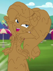 Size: 460x616 | Tagged: safe, artist:amateur-draw, edit, edited screencap, screencap, rarity, human, equestria girls, g4, my little pony equestria girls: better together, clothes, covered in mud, dress, female, mud, mud edit, muddy, show accurate, wet and messy