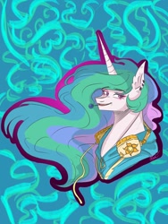 Size: 960x1280 | Tagged: safe, artist:kaifeather, princess celestia, alicorn, pony, g4, cute, solo, sticker